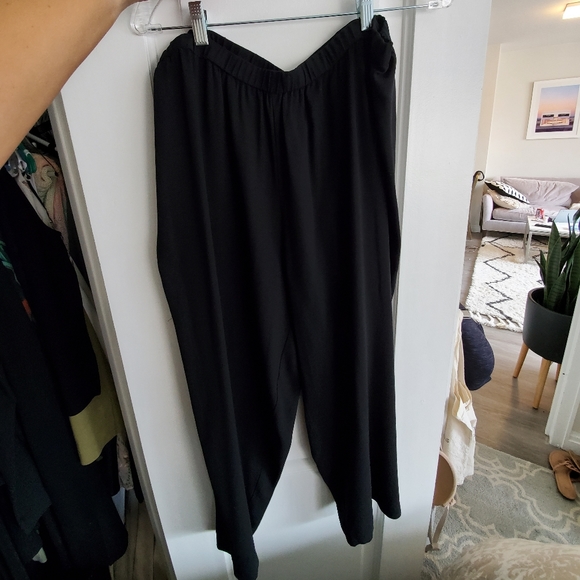 Eileen Fisher Black Ankle Pants - Picture 2 of 3